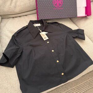 Tory Burch POPLIN CAMP SHIRT